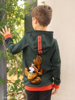 Preview: French Terry Panel ca. 83 cm Need more Sweets Hamster von Thorsten Berger by Swafing